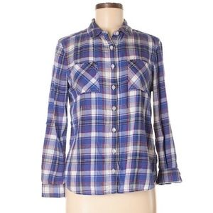 Caslon Long Sleeve Plaid Button Down Shirt Small